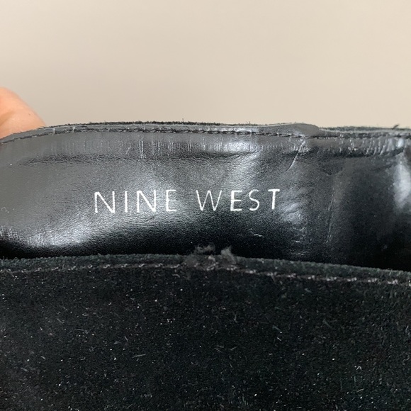 NINE WEST lace-up boots in black suede - Picture 6 of 9